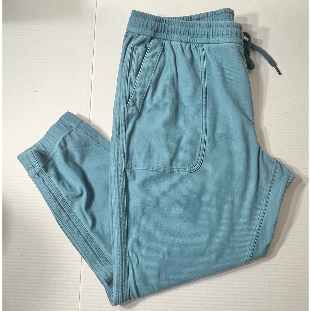 Athleta Farallon Jogger Pants Women's XL Teal Blue Pockets Athleisure Gym Chore